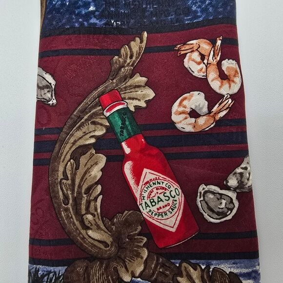 VTG Tabasco Crawfish Men's Silk Tie 4x58 - Picture 3 of 8